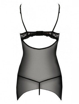 Соблазнительная сорочка Passion VERONIQUE CHEMISE, Цвет: черный, Размеры: S/M, изображение 4