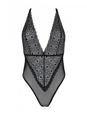 Полупрозрачное боди Passion ZINNIA BODY, Цвет: черный, Размеры: 2XL/3XL, изображение 3