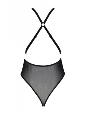 Полупрозрачное боди Passion ZINNIA BODY, Цвет: черный, Размеры: 2XL/3XL, изображение 4