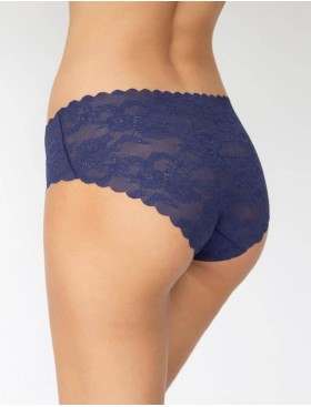 Кружевные бесшовные трусы слипы Julimex BELLIE GRANATOWE, Цвет: темно-синий, Размеры: S, изображение 2