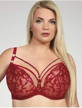 Бюстгальтер мягкий Kris Line CLARISA soft со стрэпами, Цвет: красный, Размеры: 70GG, изображение 3