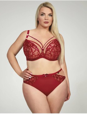 Бюстгальтер мягкий Kris Line CLARISA soft со стрэпами, Цвет: красный, Размеры: 70GG, изображение 4