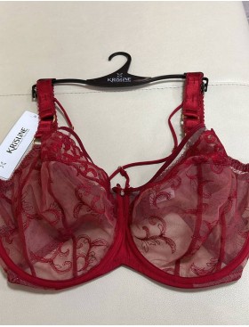 Бюстгальтер мягкий Kris Line CLARISA soft со стрэпами, Цвет: красный, Размеры: 70GG, изображение 6
