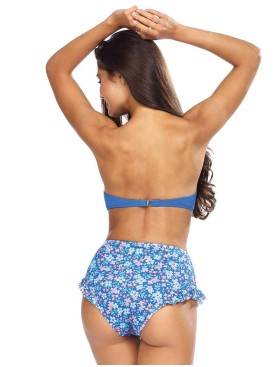 Голубой купальник бандо с высокими плавками Lorin L2451/2, Цвет: голубой, Размеры: 75D, изображение 2