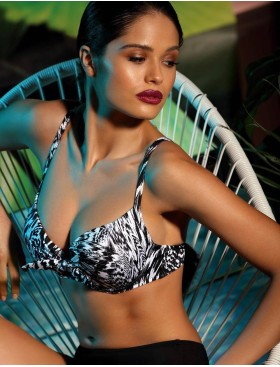 Раздельный черно-белый купальник Lorin L2461/2, Цвет: черно-белый, Размеры: 80F, изображение 3