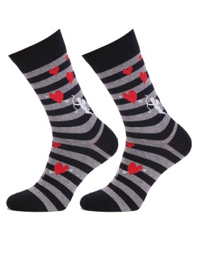 Носки мужские Marilyn AMORE LOVE чёрный/серый, Цвет: чёрный/серый, Размеры: 41/45