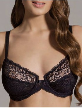 Кружевной мягкий бюстгальтер Misstyle 2543 черный, Цвет: черный, Размеры: 70C, изображение 6