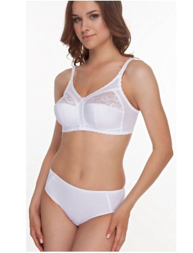 Бюстгальтер мягкий без каркасов Misstyle 4120 / 4121 белый, Цвет: белый, Размеры: 115D, изображение 7