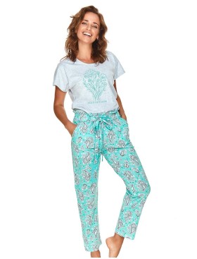 Женская пижама с брюками Taro 2685 IRINA светло-серый/голубой, Цвет: светло-серый/голубой, Размеры: S