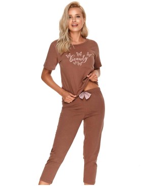 Женская пижама с брюками Taro 2717 ALONA, Цвет: какао, Размеры: S