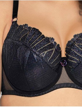 Бюстгальтер балконет Ava GLAM ROCK 1952 U, Цвет: черный, Размеры: 75D, изображение 3