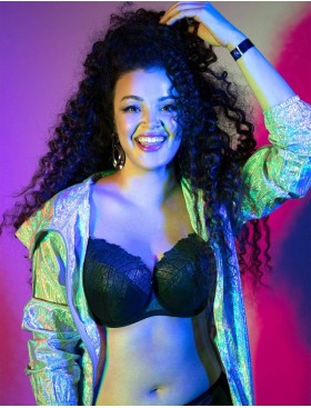 Бюстгальтер балконет Ava GLAM ROCK 1952 U, Цвет: черный, Размеры: 75D, изображение 2