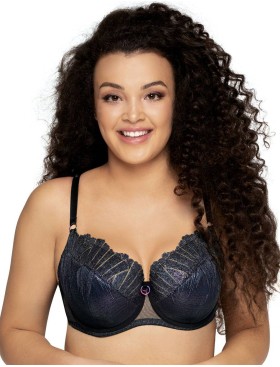 Бюстгальтер полумягкий Ava GLAM ROCK 1950 PU, Цвет: черный, Размеры: 95C