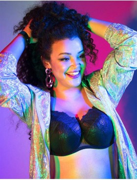 Бюстгальтер полумягкий Ava GLAM ROCK 1950 PU, Цвет: черный, Размеры: 95C, изображение 3