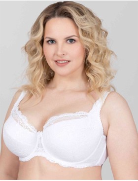 Кружевной бюстгальтер с поролоном Elli 3030 белый, Цвет: белый, Размеры: 75H, изображение 4