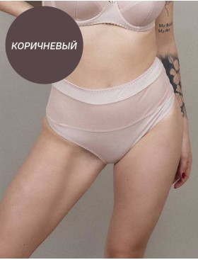 Трусы слипы миди Lina A 4917 коричневый, Цвет: коричневый, Размеры: 3XL