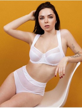 Трусы слипы миди Lina A 4917 белый, Цвет: белый, Размеры: M, изображение 5