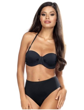 Купальник бандо с высокими плавками Lorin L2442/2, Цвет: черный, Размеры: 70B