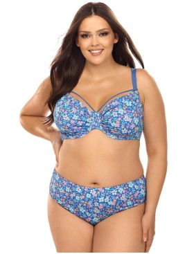 Купальник с мягкой чашкой на косточках Lorin L3100/2 BIG, Цвет: голубой, Размеры: 80C