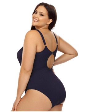 Темно-синий закрытый купальник Lorin L4449/2 BIG, Цвет: темно-синий, Размеры: 80C, изображение 2