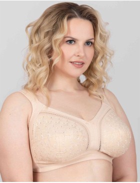 Мягкий хлопковый бюстгальтер без косточек Milavitsa 108180 / 118180 нюд, Цвет: нюд, Размеры: 80I, изображение 6