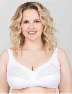 Бюстгальтер мягкий без косточек Milavitsa 104080 / 104081 / 124080 белый, Цвет: белый, Размеры: 115D, изображение 7