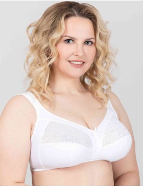 Бюстгальтер мягкий без косточек Milavitsa 104080 / 104081 / 124080 белый, Цвет: белый, Размеры: 115D, изображение 5