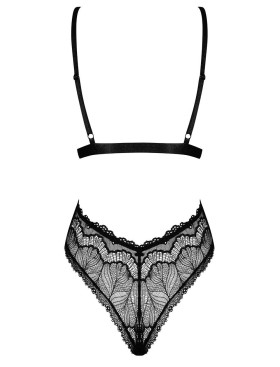 Черное кружевное боди Obsessive ISABELLIA TEDDY, Цвет: черный, Размеры: S/M, изображение 4