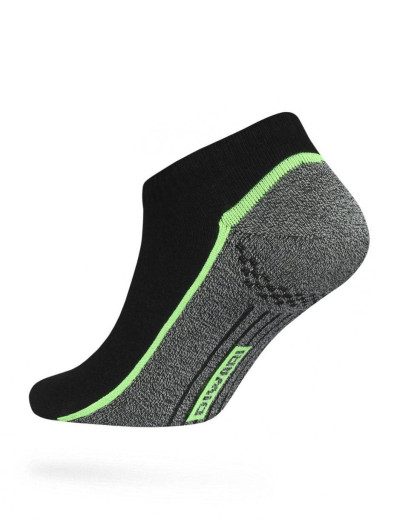 Ультракороткие мужские носки Conte DIWARI ACTIVE 15С-44СП черный/темно-серый, Цвет: черный/темно-серый, Размеры: 40/41