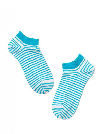 Ультракороткие женские носки CONTE ACTIVE 15С-46СП 073 белый/бирюза, Цвет: белый/бирюза, Размеры: 36/37, изображение 2