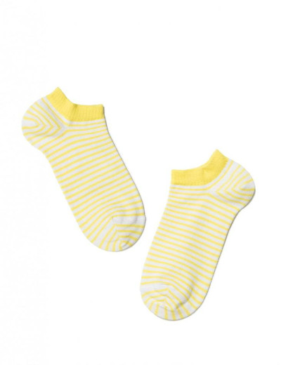 Ультракороткие женские носки CONTE ACTIVE 15С-46СП 073 белый/желтый, Цвет: белый/желтый, Размеры: 36/37, изображение 2