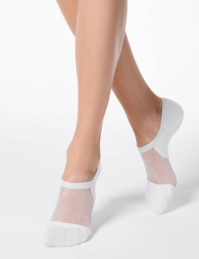 Ультракороткие хлопковые носки CONTE ACTIVE 18С-4СП 000 белый, Цвет: белый, Размеры: 38/39