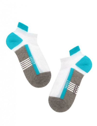 Носки мужские ультракороткие Conte DIWARI ACTIVE 16С-72СП 083 серый/бирюзовый, Цвет: серый/бирюзовый, Размеры: 44/45, изображение 2