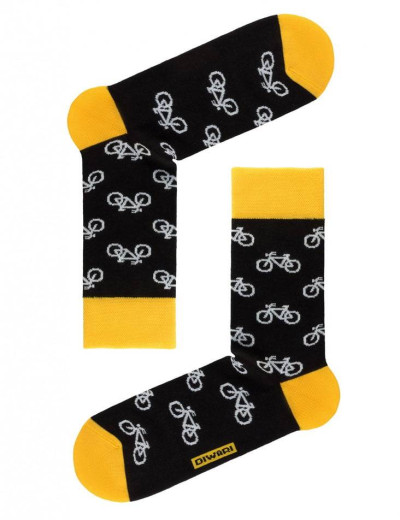 Носки мужские Conte DIWARI HAPPY 17С-151СП 057 черный/желтый, Цвет: черный/желтый, Размеры: 44/45, изображение 2