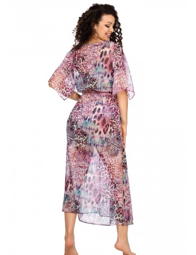 Длинная пляжная туника Ava 010, Цвет: розовый, Размеры: S/M, изображение 2