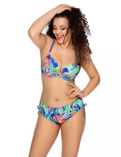 Плавки женские с регулировкой по бокам Ava SF143/2 etnic blue, Цвет: флора синий, Размеры: M, изображение 3