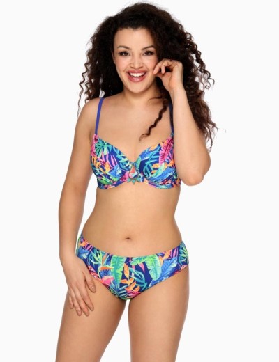 Купальные трусы бразилиана Ava SF144/5 etnic blue, Цвет: флора синий, Размеры: 2XL, изображение 3