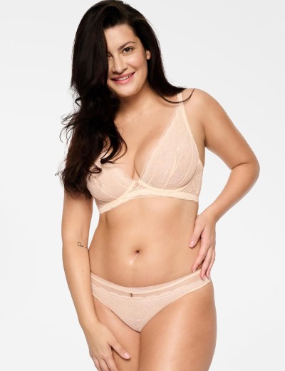 Кружевные трусы бразилиана Esotiq 39466 SWEETY экрю, Цвет: экрю, Размеры: S, изображение 3