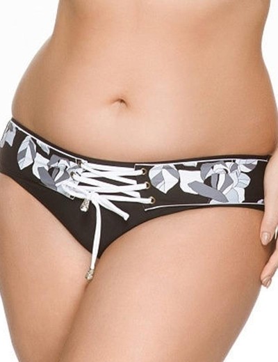 Купальник пуш-ап с цветочным рисунком Fianeta 2640 черный, Цвет: черный, Размеры: 75C, изображение 3