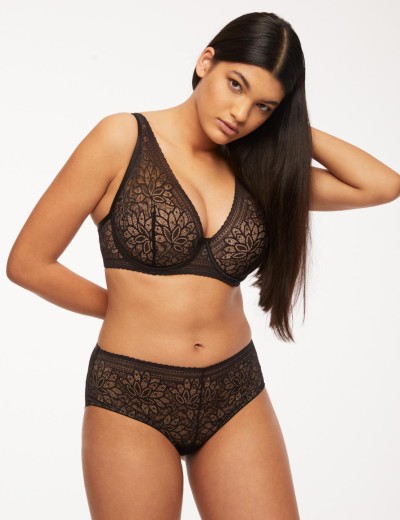 Бюстгальтер бралетт со съемным пуш-ап Kinga MANDALA 855-PU, Цвет: черный, Размеры: 75B, изображение 3