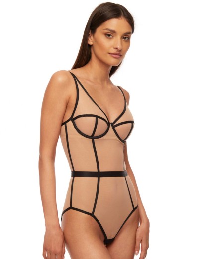 Боди Kinga MIST SKIN 844-B, Цвет: миндаль, Размеры: 65D, изображение 3