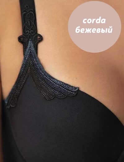 Модный комплект балконет и слипы Leilieve TALISMAN M3421 corda, Цвет: corda (бежевый), Размеры: 85E, изображение 3