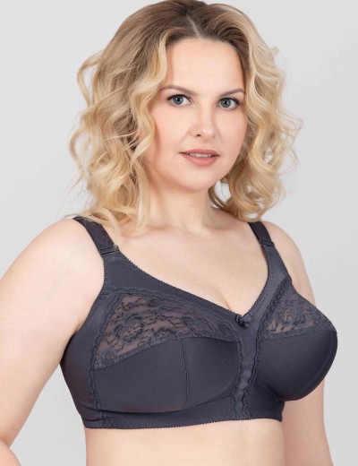 Бюстгальтер мягкий без каркасов Misstyle 4120 / 4121 антрацит, Цвет: антрацит, Размеры: 90J, изображение 2