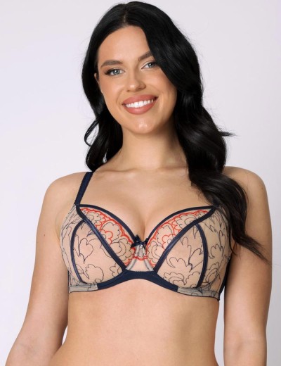 Бюстгальтер мягкий Subtille LAILA soft, Цвет: темно-синий/бежевый, Размеры: 80C, изображение 3