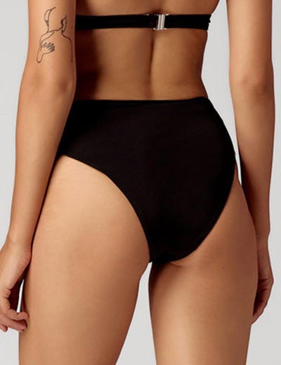 Черные плавки бразилиана UNICONF CBC62 FASHION BIJOUX, Цвет: черный, Размеры: L, изображение 2