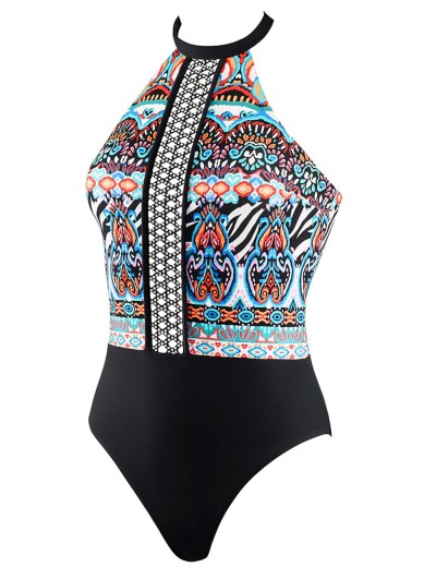 Слитный купальник халтер UNICONF CBI157 V1 TRIBAL GODDESS, Цвет: черный, Размеры: M, изображение 3