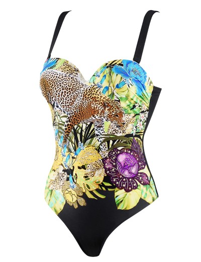 Закрытый купальник UNICONF CBI94 V1 TREASURES OF AFRICA, Цвет: черный, Размеры: 70C, изображение 3