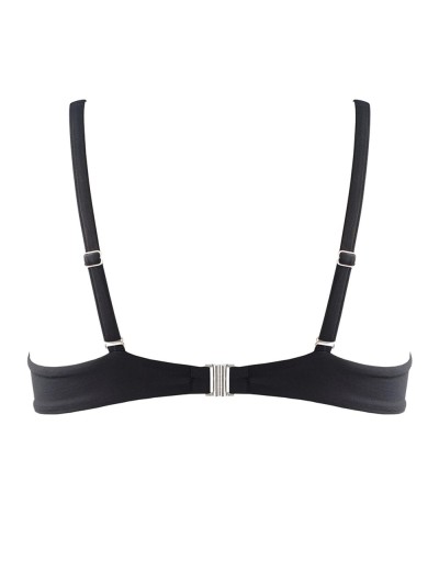 Купальный бюст-бандо с пуш-ап UNICONF CBS122 V1 DELICATE DOTS & LINES, Цвет: черный, Размеры: 75C, изображение 4