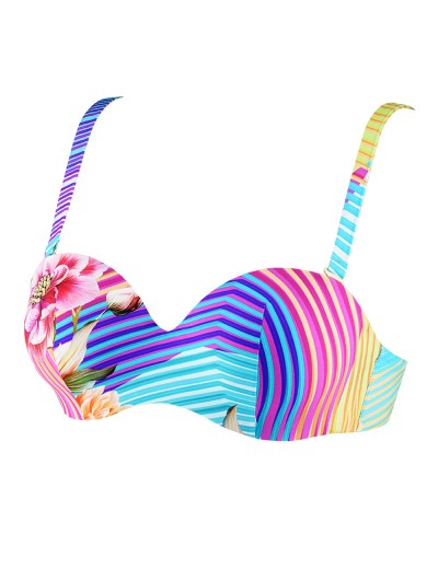 Купальный бюст-бандо с пуш-ап UNICONF CBS41 V2 SIMPLE BEAUTY, Цвет: голубой, Размеры: 70C, изображение 3