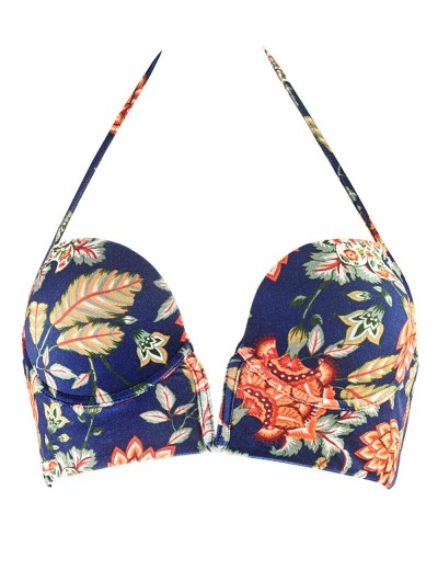 Бюстгальтер пляжный цветы UNICONF CBS48 IM18 VINTAGE ESCAPE, Цвет: темно-синий, Размеры: 70C, изображение 3